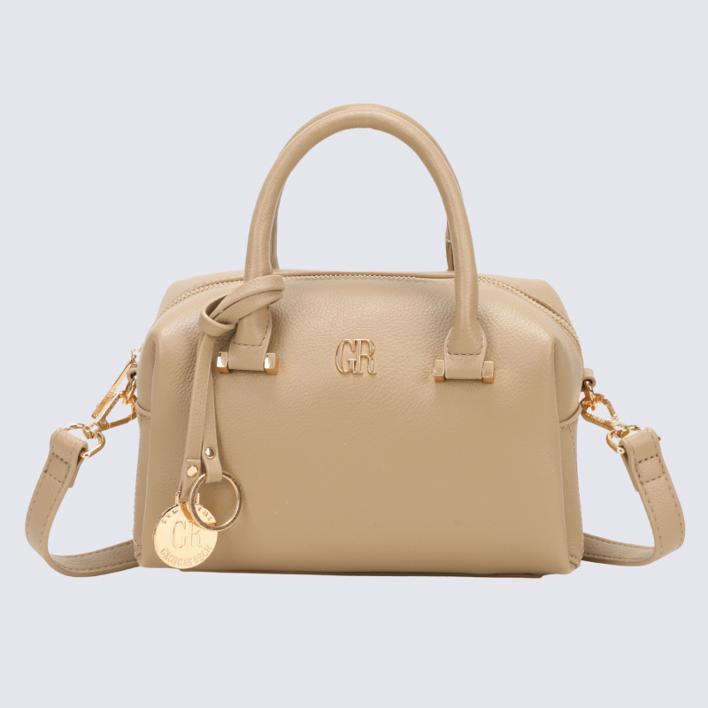Sac porté main Georges Rech, sac porté main tendance femme taupe