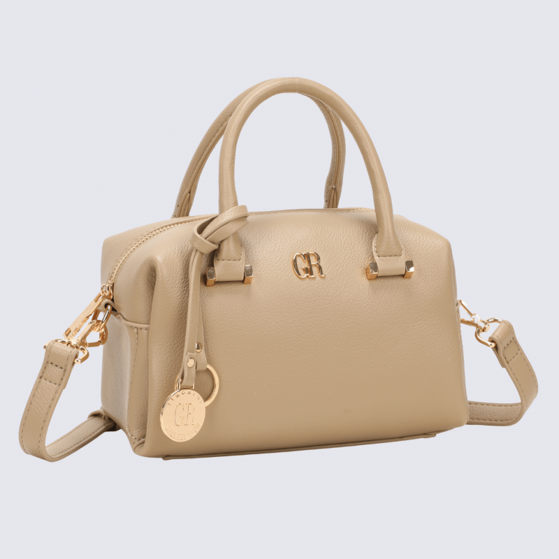 Sac porté main Georges Rech, sac porté main tendance femme taupe