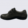 Chaussures Waldlaufer grande largeur femme en cuir ardoise