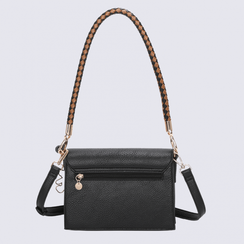 Sac porté épaule Lulu Castagnette, sac porté épaule femme en noir