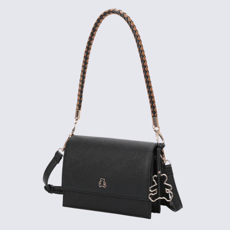 Sac porté épaule Lulu Castagnette, sac porté épaule femme en noir