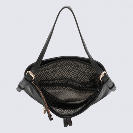 Sac à main porté épaule Lulu Castagnette, sac à main porté épaule Zinna noir