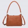 Sac à main porté épaule Lulu Castagnette, sac à main porté épaule Ziggy cognac