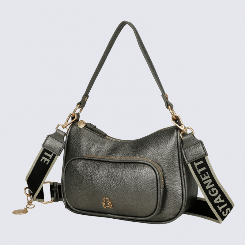 Sac à main porté croisé Lulu Castagnette, sac à main porté croisé Zahyna bronze