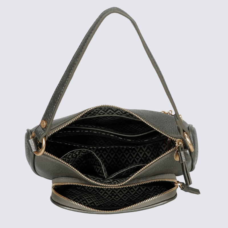 Sac à main porté croisé Lulu Castagnette, sac à main porté croisé Zahyna bronze