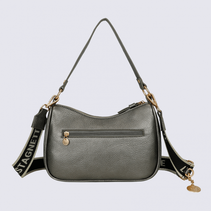 Sac à main porté croisé Lulu Castagnette, sac à main porté croisé Zahyna bronze