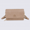 Compagnon pochette portable Lulu Castagnette, compagnon pochette portable femme en taupe