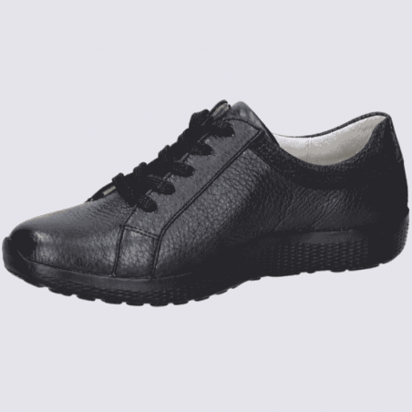 Baskets Waldlaufer, baskets confortables zippées femme en cuir marine