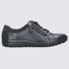 Baskets Waldlaufer, baskets confortables zippées femme en cuir marine