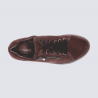 Basket Waldläufer, basket zippée femme en cuir velours bordeaux