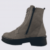 Bottines Waldläufer, bottines confort pour femme en cuir velours carbone