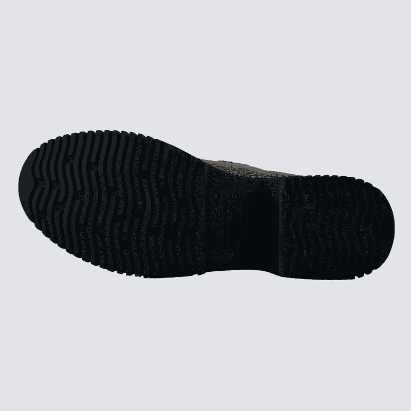 Bottines Waldläufer, bottines confort pour femme en cuir velours carbone