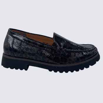 Mocassins Waldläufer, Mocassins confort et chic pour femme en cuir brun