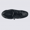 Basket Waldläufer, basket zippée femme en cuir noir
