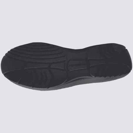 Chaussures confort Waldläufer, derbies à velcro femme en cuir et textile noir