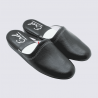 Mules Erel, Mules moderne et élégante d’intérieur femme en cuir noir
