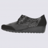Chaussures Mobils, chaussures à velcros femme en cuir noir