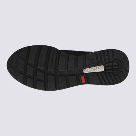 Basket Mephisto, basket confortable et élégante homme en cuir bleu