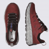Baskets Allrounder, baskets de randonnée légère femme en cuir nubuck bordeaux