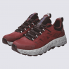 Baskets Allrounder, baskets de randonnée légère femme en cuir nubuck bordeaux