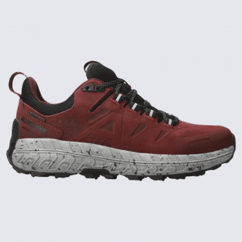 Baskets Allrounder, baskets de randonnée légère femme en cuir nubuck bordeaux