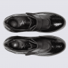 Chaussures Arima, Chaussures à bride velcro femme en cuir noir