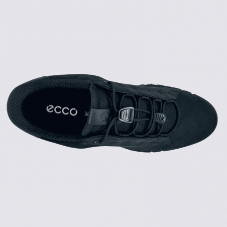Baskets ECCO, Baskets imperméable homme en cuir et textile noir