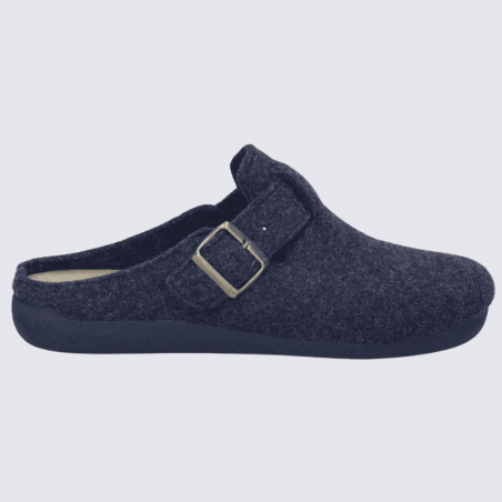 Pantoufles Josef Seibel, Pantoufles chaudes et classe femme en textile océan