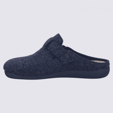 Pantoufles Josef Seibel, Pantoufles chaudes et classe femme en textile océan