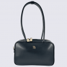 Sac Charlotte, Sac Élégant Compacte Femme en Cuir Noir