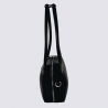 Sac Charlotte, Sac Élégant Compacte Femme en Cuir Noir