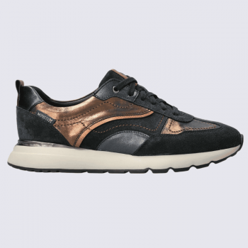 Basket Mephisto, basket confortable et élégante homme en cuir bleu