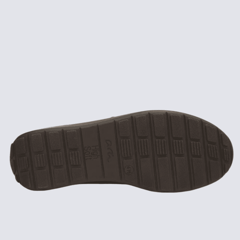 Basket Ara, Basket pour femme en cuir et textile cacao
