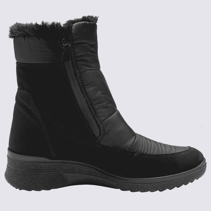 Bottine ARA, Bottine pour femme textile noir