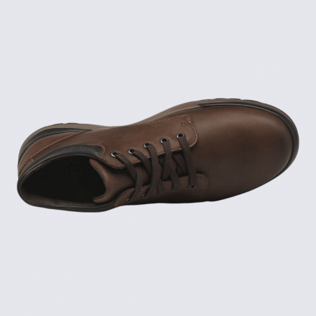 Bottines Mephisto, Bottines cuir pour homme marron foncé