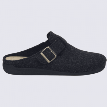 Pantoufles Josef Seibel, Pantoufles chaudes et classe homme en textile anthracite