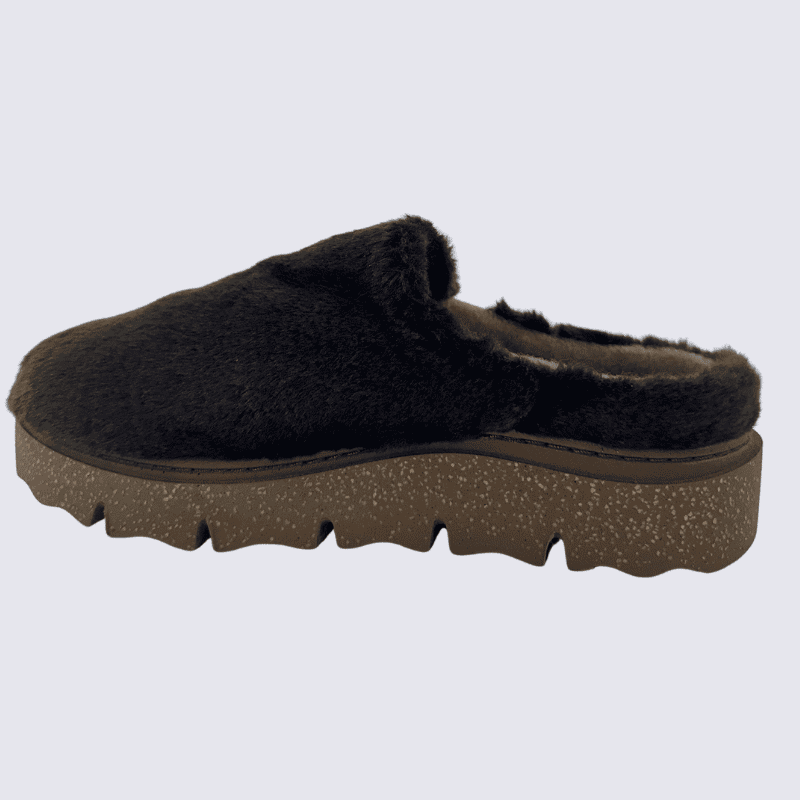 Chaussons Josef Seibel, mules femme en textile doux brun
