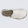 Chaussons Josef Seibel, mules femme en textile doux bouclette blanc