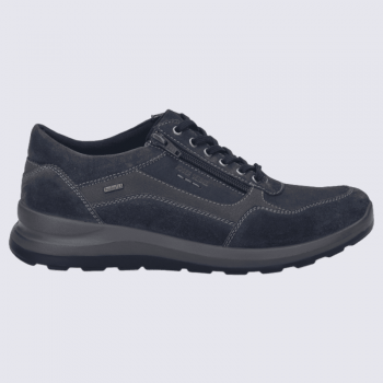 Basket Josef Seibel, Basket confort pour femme en cuir bleu