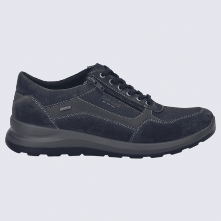 Basket Josef Seibel, Basket confort pour femme en cuir bleu