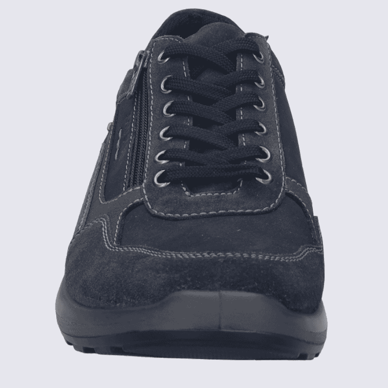 Basket Josef Seibel, Basket confort pour femme en cuir bleu