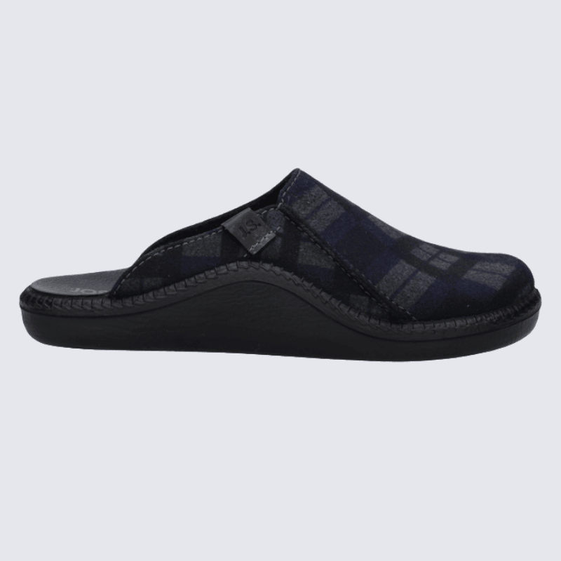 Chaussons Josef Seibel, Chaussons pour homme en textile bleu océan
