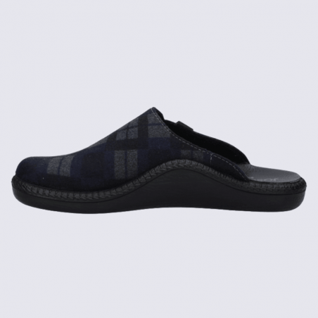 Chaussons Josef Seibel, Chaussons pour homme en textile bleu océan