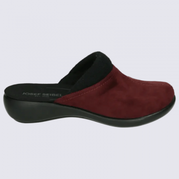 Mules Josef Seibel, Korsika 06 mules pour femme en textile lisse bordeaux