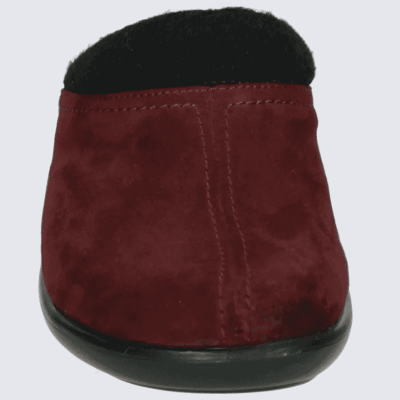 Mules Josef Seibel, Korsika 06 mules pour femme en textile lisse bordeaux
