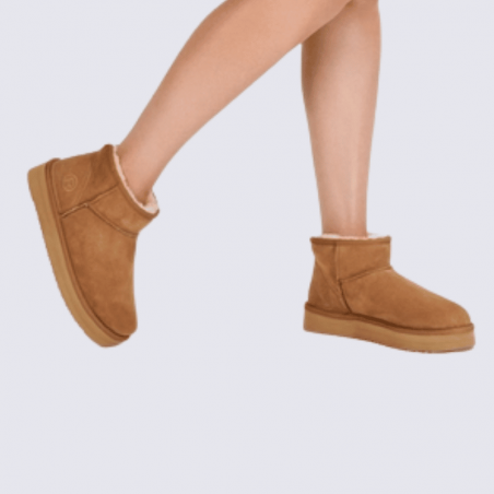 Pantoufles Rohde, Pantoufles confort intérieur pour femme en cuir