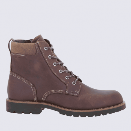 Bottines Ecco, bottines confortables pour homme en cuir camel