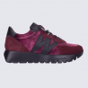 Sneakers Wonders, sneakers tendances motif W femme en cuir et suede bordeaux