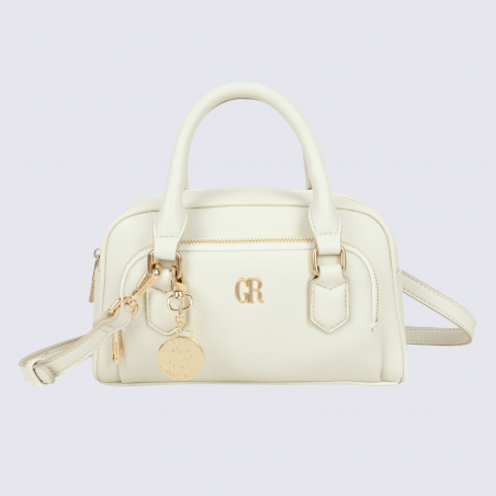 Sac porté main Georges Rech, sac porté main tendance femme écru