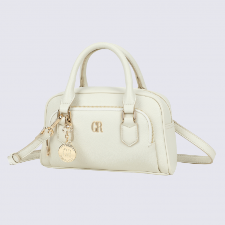 Sac porté main Georges Rech, sac porté main tendance femme écru